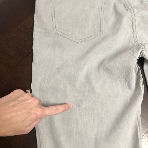 Eileen Fisher Linen Blend Grey Trouser Jeans Style Pants Sz 10 - Picture 7 of 11